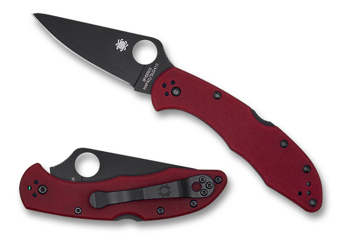 Spyderco Collectible Pocket Knife. spyderco-red-delica. 